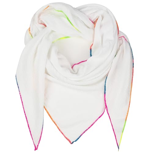 Gloop Damen Schal XXL Dreieckstuch Damen Dreieck Schal Halstuch Baumwolle Musselin Poncho ohne Kratze an Haut Hergestellt in Italien 135 cm×135 cm×220 cm von Gloop