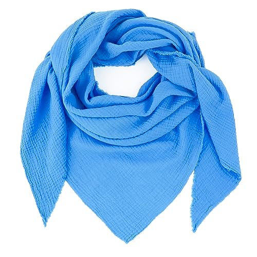 Gloop Damen Schal XXL Strick Dreieck Halstuch Baumwolle Dreieckstuch Musselin ohne Kratze an Haut Made in Italy von Gloop