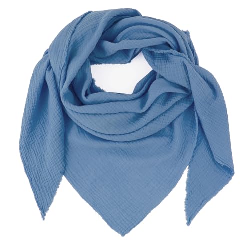Gloop Damen Schal XXL Strick Dreieck Schal Halstuch Baumwolle Dreieckstuch Musselin Schal ohne Kratze an Haut von Gloop