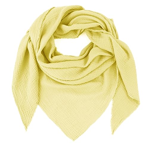 Gloop Damen Schal XXL Strick Dreieck Schal Halstuch Baumwolle Dreieckstuch Musselin Schal ohne Kratze an Haut Made in Italy von Gloop