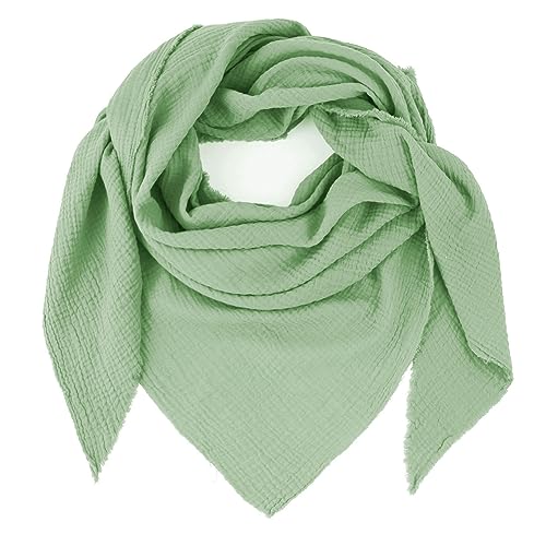 Gloop Damen XXL Strick Dreieck Schal Halstuch - Baumwolle Dreieckstuch Musselin Ohne Kratze an Haut von Gloop