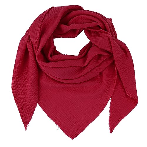 Gloop Damen Schal XXL Strick Dreieck Schal Halstuch Baumwolle Dreieckstuch Musselin Schal ohne Kratze an Haut Made in Italy von Gloop