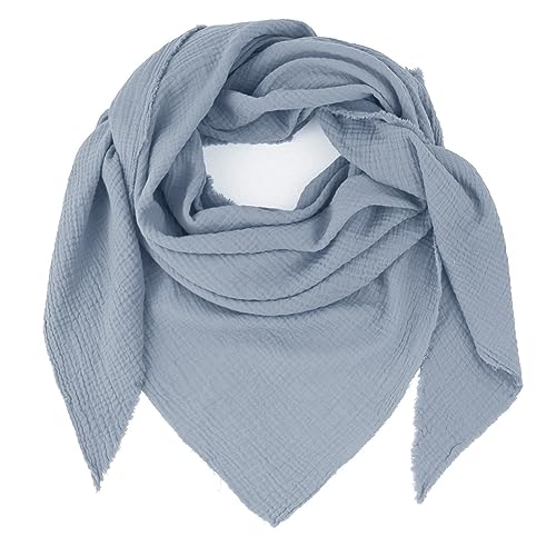 Gloop Damen XXL Strick Dreieck Schal Halstuch Baumwolle Dreieckstuch Musselin Ohne Kratze an Haut von Gloop