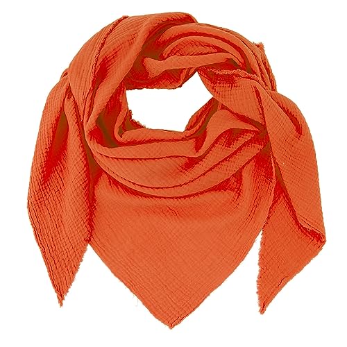 Gloop Damen XXL Strick Dreieck Schal Halstuch Baumwolle Dreieckstuch Musselin Ohne Kratze an Haut Made in Italy von Gloop