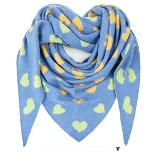 Gloop Damen Schal XXL Strick Dreieck Schal Strickmuster Halstuch Dreieckstuch für Frauen ohne Kratze an Haut 188 * 120 cm von Gloop