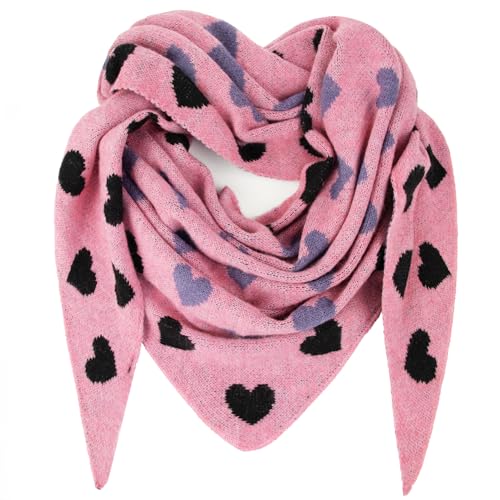 Gloop Damen Schal XXL Strick Dreieck Schal Strickmuster Halstuch Dreieckstuch für Frauen ohne Kratze an Haut 188 * 120 cm von Gloop