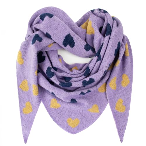 Gloop Damen Schal XXL Strick Dreieck Schal Strickmuster Halstuch Dreieckstuch für Frauen ohne Kratze an Haut 188 * 120 cm von Gloop