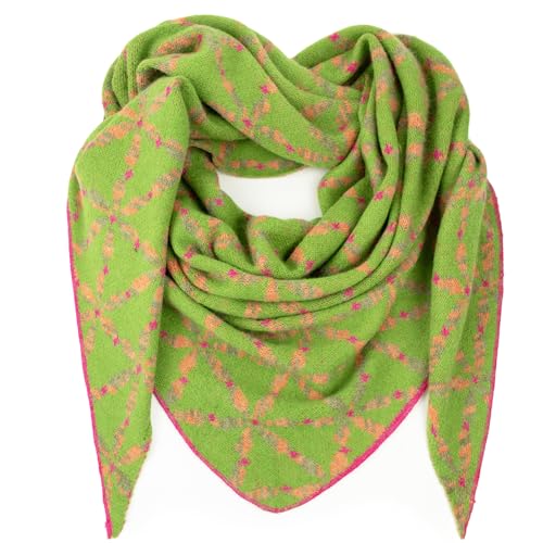 Gloop Damen Schal XXL Strick Dreieck Schal Strickmuster Halstuch Dreieckstuch für Frauen ohne Kratze an Haut 188 * 120 cm von Gloop