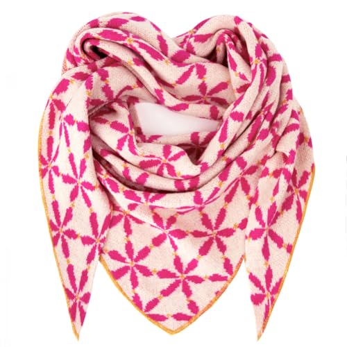 Gloop Damen Schal XXL Strick Dreieck Schal Strickmuster Halstuch Dreieckstuch für Frauen ohne Kratze an Haut 188 * 120 cm von Gloop