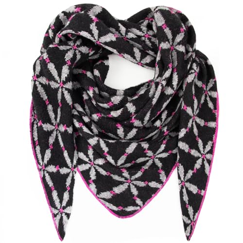 Gloop Damen Schal XXL Strick Dreieck Schal Strickmuster Halstuch Dreieckstuch für Frauen ohne Kratze an Haut 188 * 120 cm von Gloop