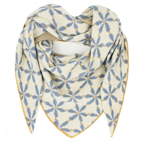 Gloop Damen Schal XXL Strick Dreieck Schal Strickmuster Halstuch Dreieckstuch für Frauen ohne Kratze an Haut 188 * 120 cm von Gloop