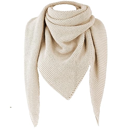 Gloop Damen Schal XXL Strick Dreieck Schal Strickmuster Halstuch Dreieckstuch ohne Kratze an Haut made in Italy von Gloop