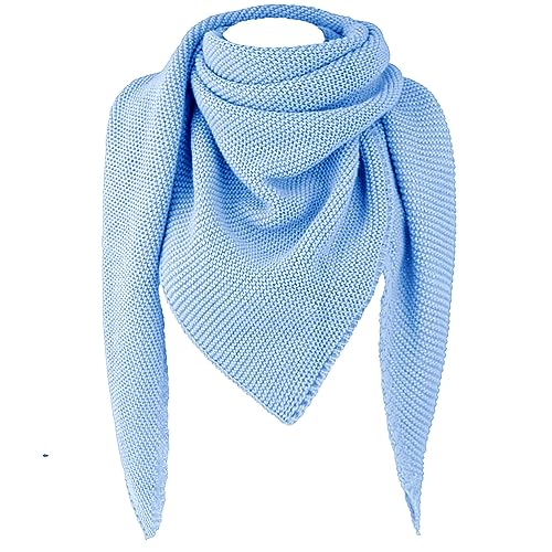 Gloop Damen Schal XXL Strick Dreieck Schal Strickmuster Halstuch Dreieckstuch ohne Kratze an Haut made in Italy von Gloop