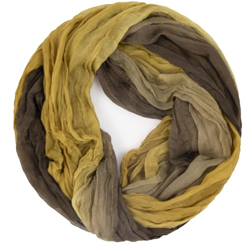 Gloop Damen Schal leichter Loop schal Schlauchschal Tuch mit Farbverlauf Viele Farben von Gloop