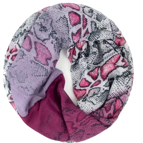 Gloop Damen Schal leichter Loop Schlauchschal Tuch Viele Farben, Schal, Tuch mit Leo Muster von Gloop