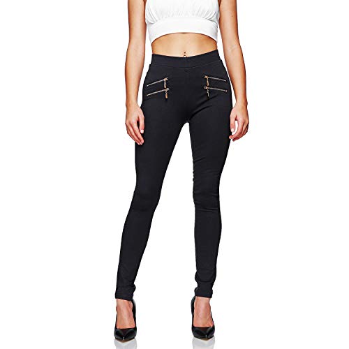Gloop Damen Stretch Hose Skinny Fit Jegging High-Waist Leggings von Gloop