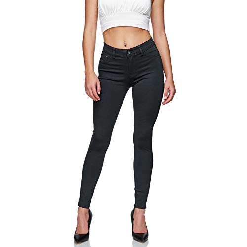 Gloop Damen Stretch Hose Skinny Fit Jegging High-Waist Regular Stoffmischung Hose von Gloop