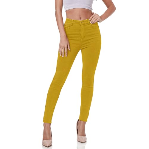 Gloop Damen Stretch Jeans Jeanshose Hose Skinny Fit Jegging SkinnyJeans Stretch Hose Push Up high Waist Jeans von Gloop