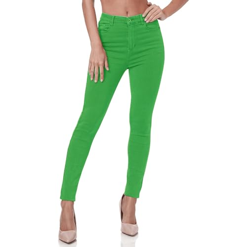 Gloop Damen Stretch Jeans Jeanshose Hose Skinny Fit Jegging SkinnyJeans Stretch Hose Push Up high Waist Jeans von Gloop