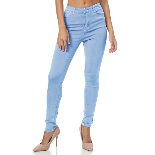 Gloop Damen Stretch Jeans Jeanshose Hose Skinny Fit Jegging SkinnyJeans Stretch Hose Push Up high Waist Jeans von Gloop