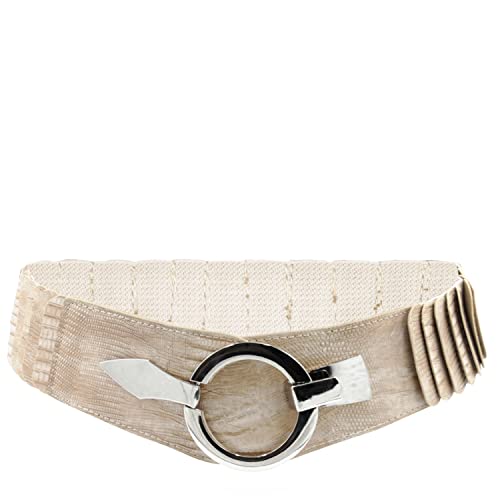 Gloop 6cm breiter Damen Gürtel Elastischer Taillengürtel, Hüftgürtel Stretch Gürtel mit Hakenverschluss von Gloop