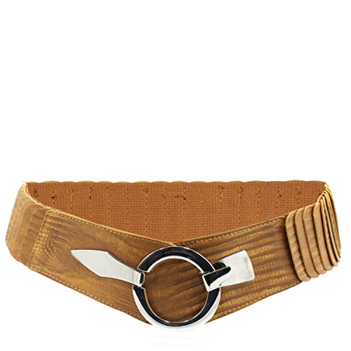 Gloop 6cm breiter Damen Gürtel Elastischer Taillengürtel, Hüftgürtel Stretch Gürtel mit Hakenverschluss von Gloop