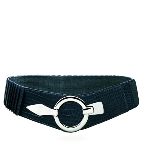 Gloop 6cm breiter Damen Gürtel Elastischer Taillengürtel, Hüftgürtel Stretch Gürtel mit Hakenverschluss von Gloop