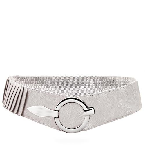 Gloop 6cm breiter Damen Gürtel Elastischer Taillengürtel, Hüftgürtel Stretch Gürtel mit Hakenverschluss von Gloop