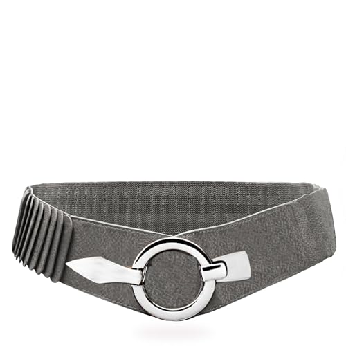 Gloop 6cm breiter Damen Gürtel Elastischer Taillengürtel, Hüftgürtel Stretch Gürtel mit Hakenverschluss von Gloop