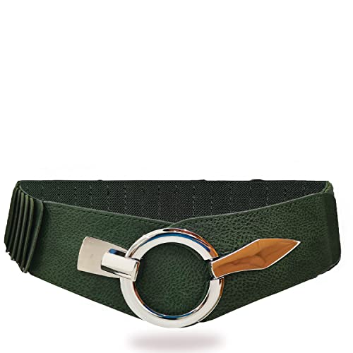 Gloop 6cm breiter Damen Gürtel Elastischer Taillengürtel, Hüftgürtel Stretch Gürtel mit Hakenverschluss von Gloop