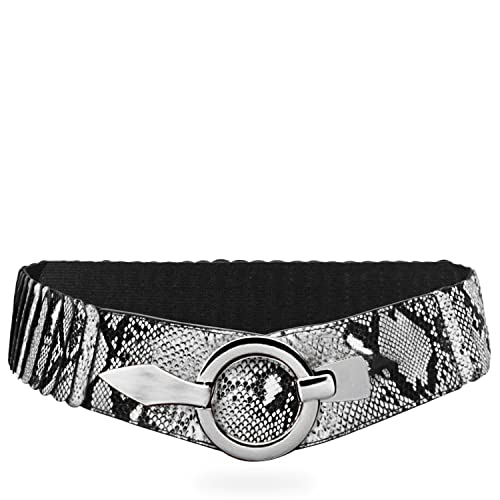 Gloop 6cm breiter Damen Gürtel Elastischer Taillengürtel, Hüftgürtel Stretch Gürtel mit Hakenverschluss von Gloop