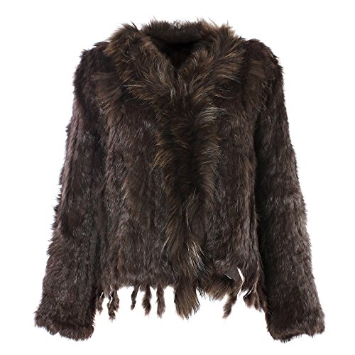 Gloop Damen Weste Echtfell Felljacke Mantel Kaninchen Hasenfell Nr 2 von Gloop