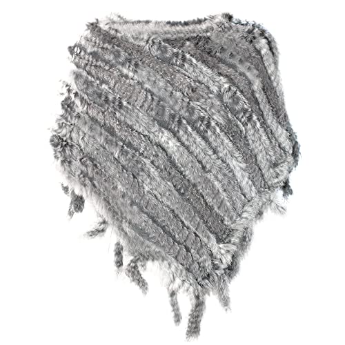 Gloop Damen Jacke Echtfell Fellweste Kaninchen Hasenfell von Gloop