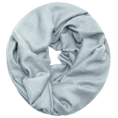 Gloop Damen edler einfarbiger Loop Schal Schlauchschal,Unifarben Tuch, leichter Schlauchschal 01122-01123-P von Gloop
