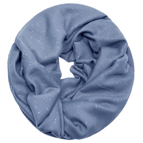 Gloop Damen edler einfarbiger Loop Schal Schlauchschal,Unifarben Tuch, leichter Schlauchschal 01122-01123-P von Gloop
