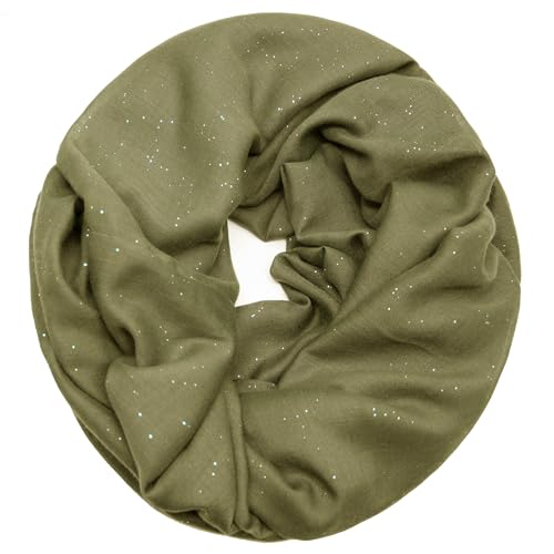 Gloop Damen edler einfarbiger Loop Schal Schlauchschal,Unifarben Tuch, leichter Schlauchschal 01122-01123-P von Gloop