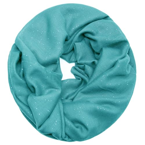 Gloop Damen edler einfarbiger Loop Schal Schlauchschal,Unifarben Tuch, leichter Schlauchschal 01122-01123-P von Gloop