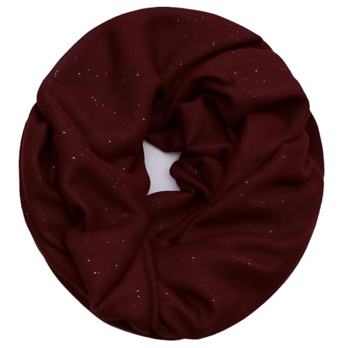 Gloop Damen edler einfarbiger Loop Schal Schlauchschal,Unifarben Tuch, leichter Schlauchschal 01122-01123-P von Gloop