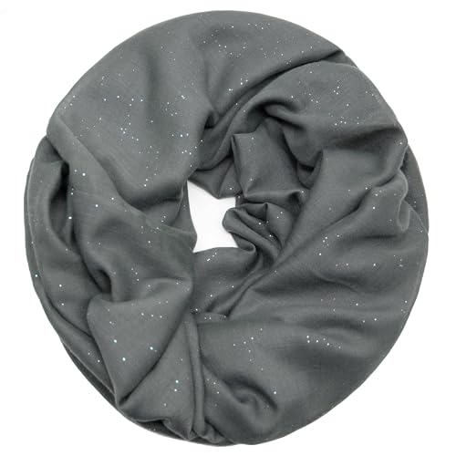 Gloop Damen edler einfarbiger Loop Schal Schlauchschal,Unifarben Tuch, leichter Schlauchschal 01122-01123-P von Gloop