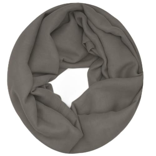 Gloop Damen edler einfarbiger Loop Schal Schlauchschal,Unifarben Tuch, leichter Schlauchschal 01122-01123-P von Gloop