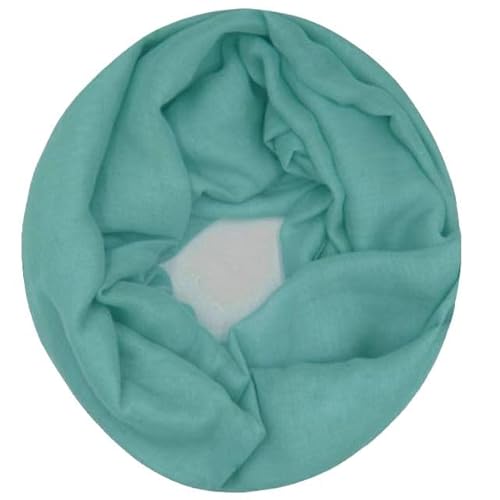 Gloop Damen edler einfarbiger Loop Schal Schlauchschal,Unifarben Tuch, leichter Schlauchschal 01122-01123-P von Gloop