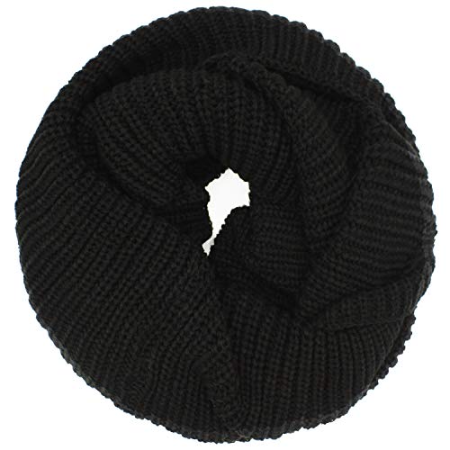 Gloop Damen und Herren Loopschal Strickschal Schlauchschal Winterschal Grobstrick Loop (Schwarz) von Gloop