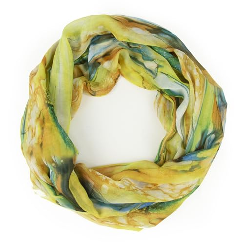 Gloop Loop Schlauchschal für Damen Schal Tuch seidig-luftig leicht mit buntem Muster Print von Gloop
