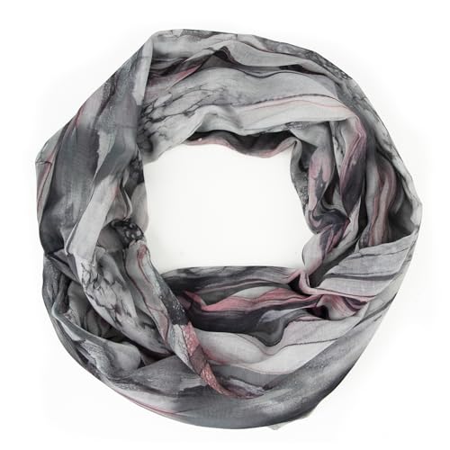 Gloop Loop Schlauchschal für Damen Schal Tuch seidig-luftig leicht mit buntem Muster Print von Gloop