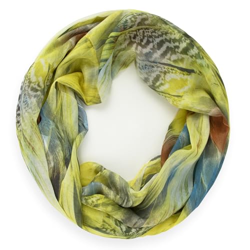 Gloop Loop Schlauchschal für Damen Schal Tuch seidig-luftig leicht mit buntem Muster Print von Gloop
