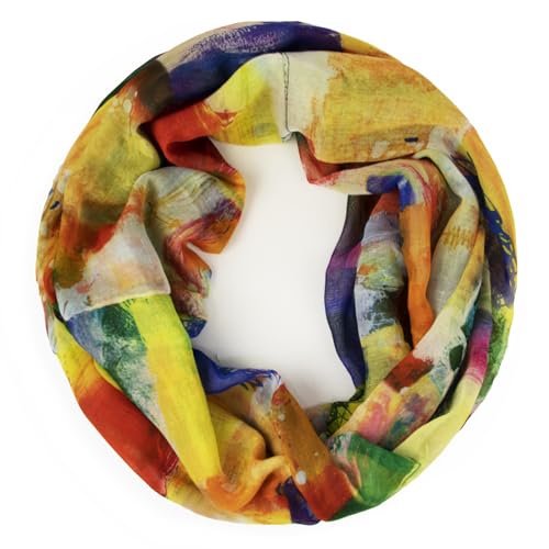Gloop Loop Schlauchschal für Damen Schal Tuch seidig-luftig leicht mit buntem Muster Print von Gloop