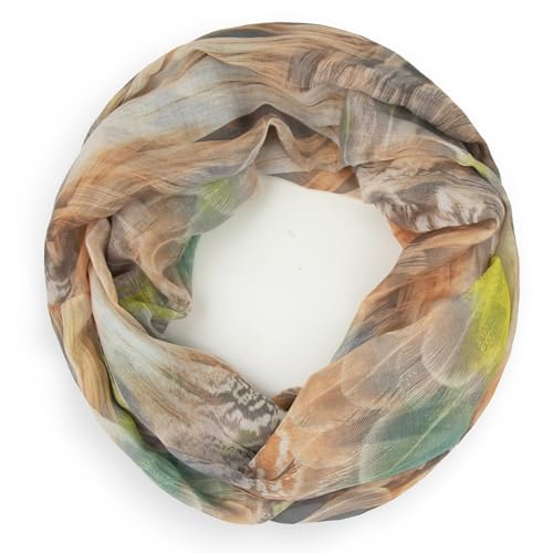 Gloop Loop Schlauchschal für Damen Schal Tuch seidig-luftig leicht mit buntem Muster Print von Gloop