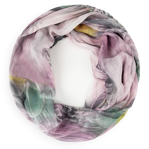 Gloop Loop Schlauchschal für Damen Schal Tuch seidig-luftig leicht mit buntem Muster Print von Gloop