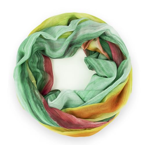 Gloop Loop Schlauchschal für Damen Schal Tuch seidig-luftig leicht mit buntem Muster Print von Gloop