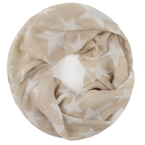 Gloop Loop schal leichterLangschal mit Sterne Muster Schlauchschal Tuch Viele Farben S201703 von Gloop